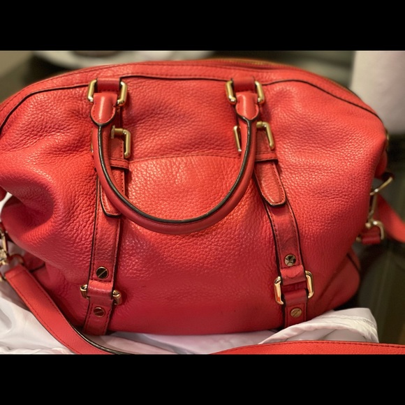 Michael Kors coral Bedford satchel handbag - Picture 5 of 6